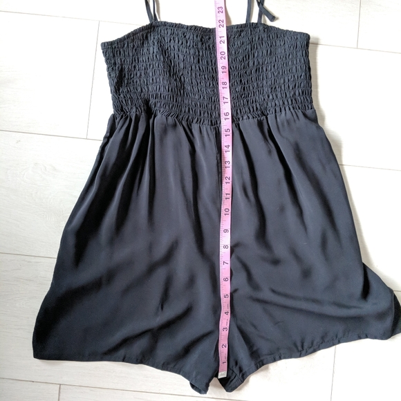 NWT Out from Under Smocked Top Black Romper - Picture 6 of 8